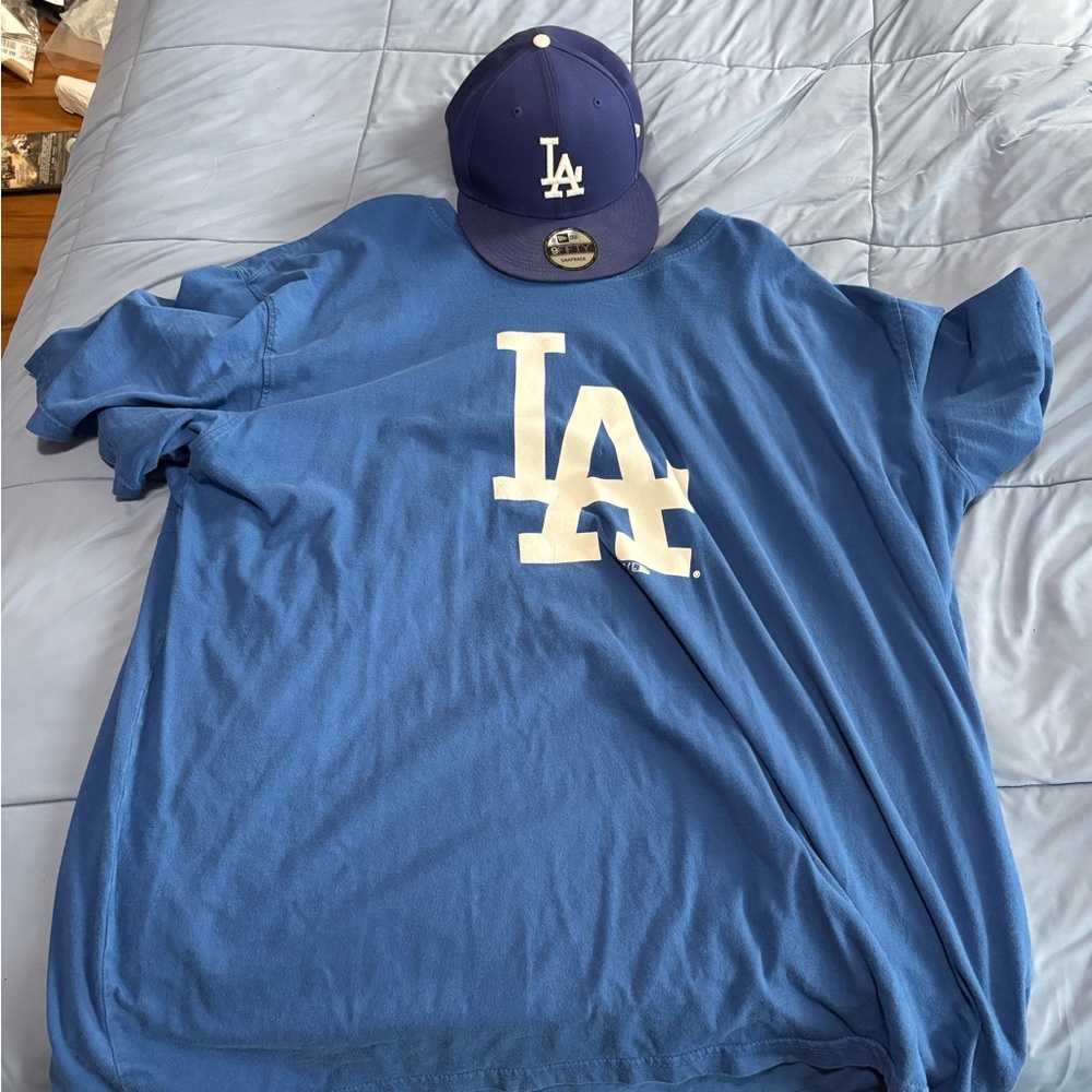 Los Angeles Dodgers outfit 3xl tall shohei ohtani t shirt and SnapBack
